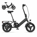 Mitternachtsschwarz-Hillmiles Mile 1 Ultrakompaktes Klapp-E-Bike | 250W Motor | 36V 10.4Ah | 60km Reichweite