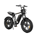 Czarny-Rower elektryczny w stylu motocykla M20